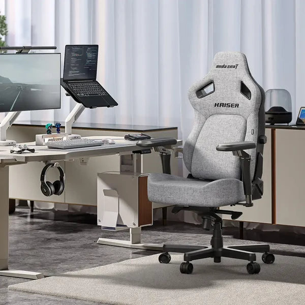 AndaSeat New Kaiser 4 6D Armrest Large Fabric Gaming Chair - Grey