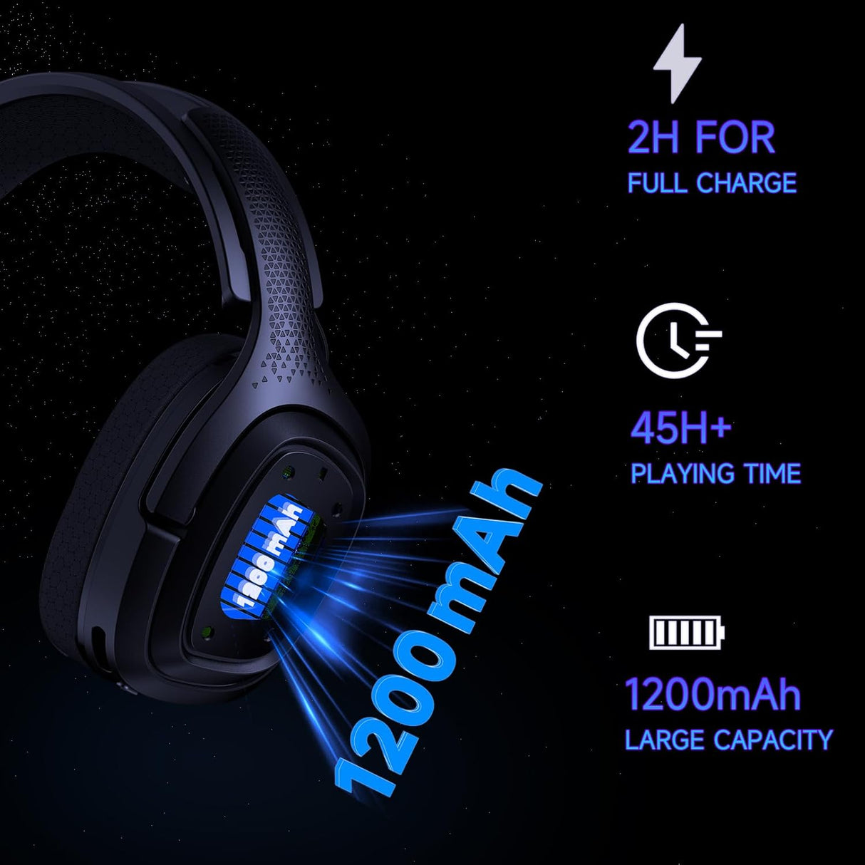 RYR Captain 700 Wireless Gaming Headset - Black