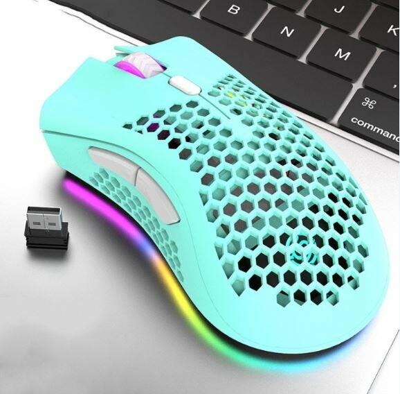 K-Snake BM600 1600 DPI 7-keys Hollow Lightweight Wireless Charging RGB Colorful Gaming Mouse(Wireless BM600 )
