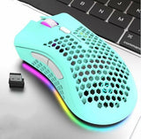 K-Snake BM600 1600 DPI 7-keys Hollow Lightweight Wireless Charging RGB Colorful Gaming Mouse(Wireless BM600 )