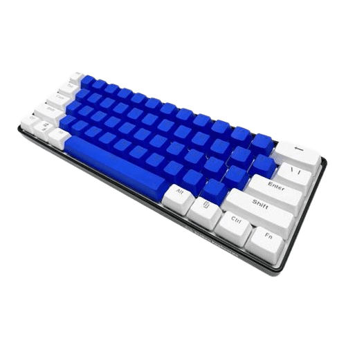 SUNNYSEE K61 Mechanical Keyboard in White & Blue - Blue Switch
