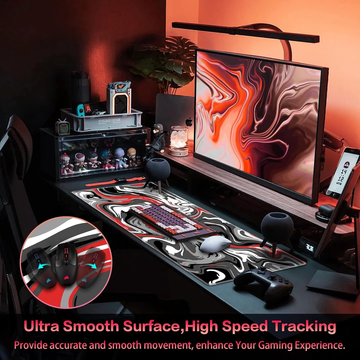 Gaming Mouse Pad, Large Mouse Pad XL  Size 90 x 40CM - Vibrant