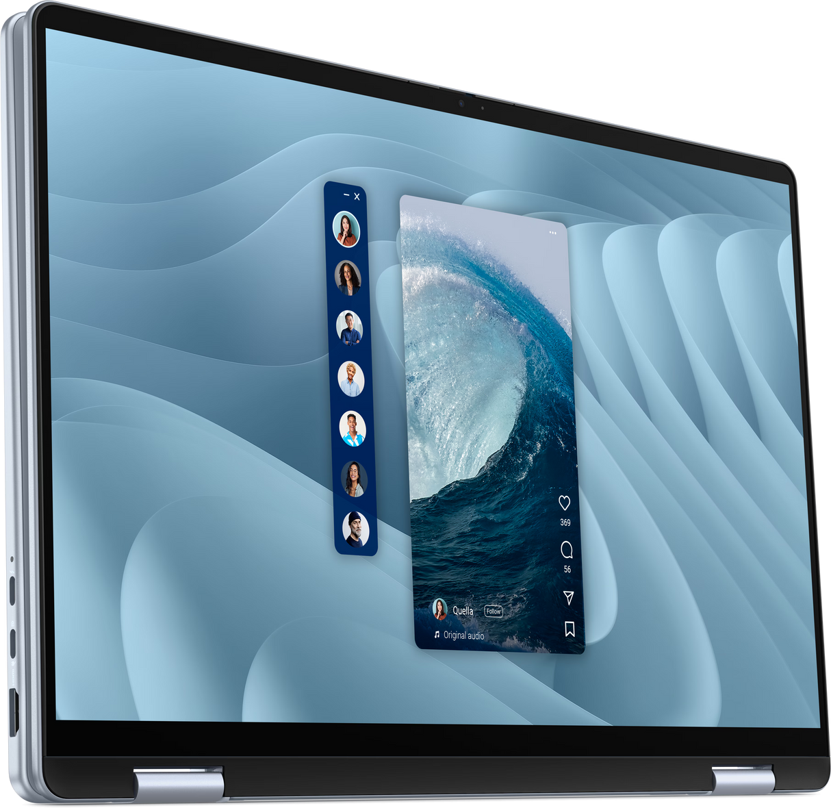 Dell 16 Plus 2-in-1 DB06250/16" 2-in-1 Touchscreen/ Intel Core Ultra 7 256V/16GB DDR5 RAM/1TB NVME SSD/Win 11 Home/1YW/Ice Blue / LDB06250-7144BLU-PUS