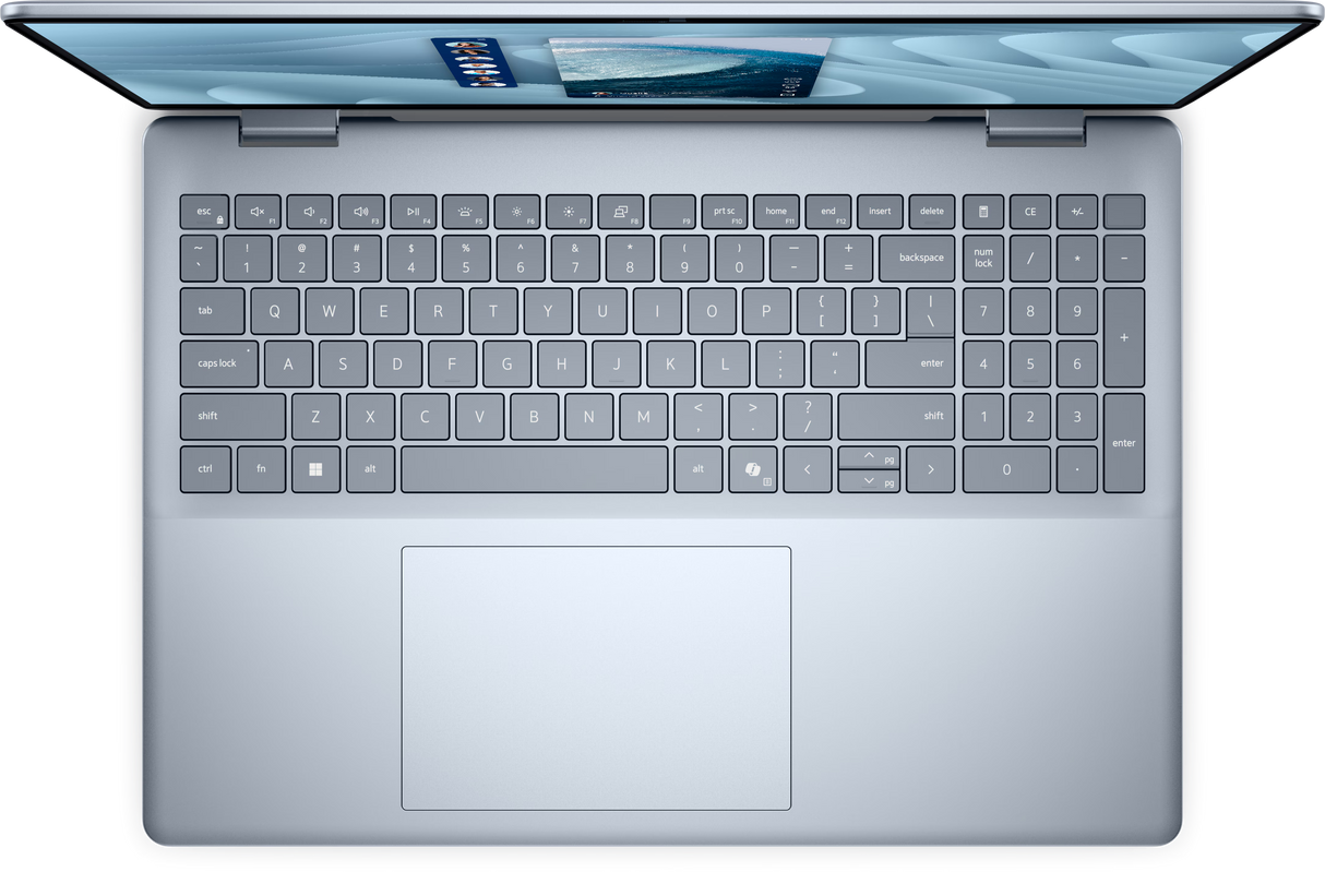 Dell 16 Plus 2-in-1 DB06250/16" 2-in-1 Touchscreen/ Intel Core Ultra 7 256V/16GB DDR5 RAM/1TB NVME SSD/Win 11 Home/1YW/Ice Blue / LDB06250-7144BLU-PUS