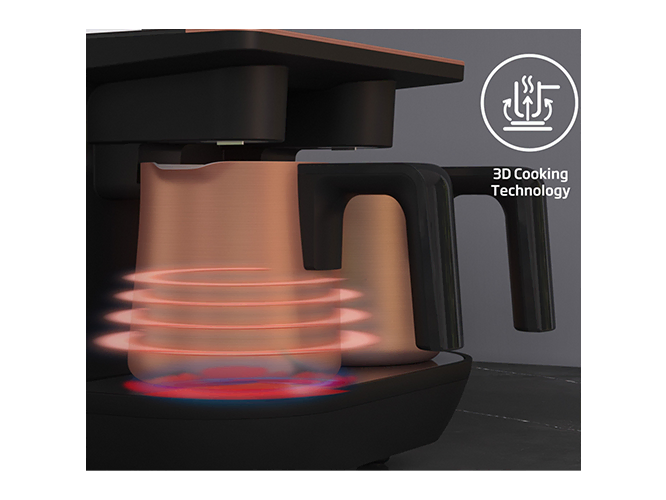 BEKO TKM-8961B TELVE DUO Turkish Coffee Maker- 1050W - (Copper/Black)