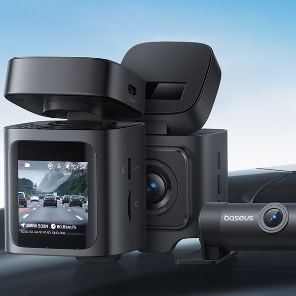 كاميرا سيارة بيسوس برايم تريب VD1 أمامية بدقة 3K وخلفية بدقة 1080p – لون أسود كوني