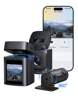 كاميرا سيارة بيسوس برايم تريب VD1 أمامية بدقة 3K وخلفية بدقة 1080p – لون أسود كوني