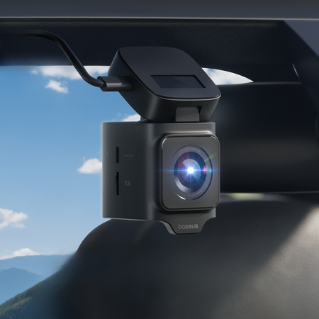 كاميرا سيارة بيسوس برايم تريب VD1 أمامية بدقة 3K وخلفية بدقة 1080p – لون أسود كوني