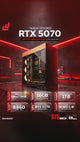 Custom Gaming PC Intel Core Ultra 7 265K, RTX 5070 12GB, 16GB DDR5 6000MHz RAM, 1TB SSD, Windows 11 Pro