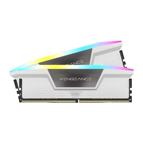 Corsair VENGEANCE RGB 32GB (2x16GB) DDR5 DRAM 6400MT/s CL36 Memory Kit - White