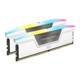 Corsair VENGEANCE RGB 32GB (2x16GB) DDR5 DRAM 6400MT/s CL36 Memory Kit - White