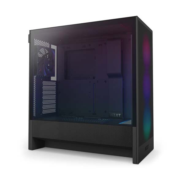 كيس NZXT H5 Flow RGB (موديل 2024) – ميد تاور مدمج ATX بمراوح RGB – أسود