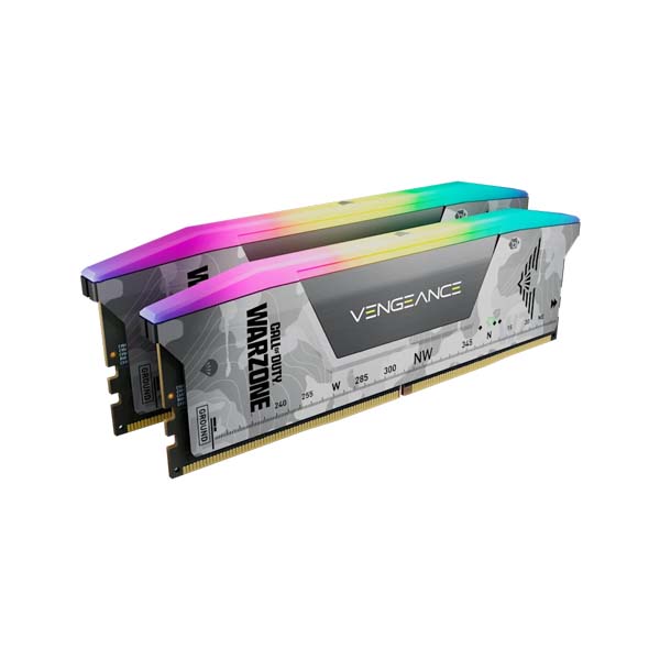 Corsair VENGEANCE RGB 32GB (2x16GB) DDR5 DRAM 6000MT/s CL30 AMD EXPO & Intel XMP Memory Kit CALL OF DUTY®: WARZONE EDITION - light Grey