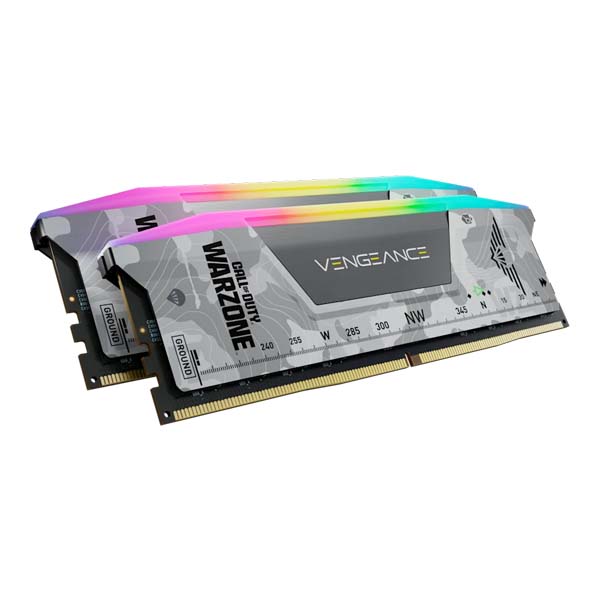 Corsair VENGEANCE RGB 32GB (2x16GB) DDR5 DRAM 6000MT/s CL30 AMD EXPO & Intel XMP Memory Kit CALL OF DUTY®: WARZONE EDITION - light Grey