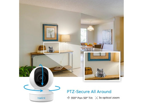 كاميرا المراقبة الذكية Reolink E1 Zoom – بدقة 5 ميجابكسل، زووم بصري 3X، واكتشاف حركة ذكي