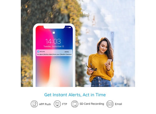 كاميرا المراقبة الذكية Reolink E1 Zoom – بدقة 5 ميجابكسل، زووم بصري 3X، واكتشاف حركة ذكي