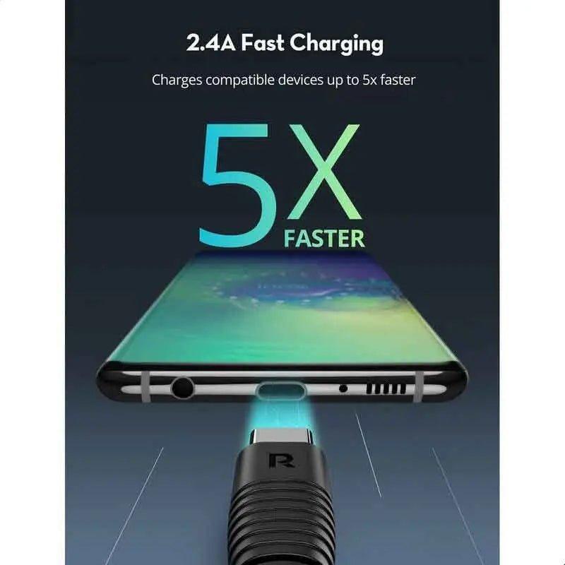 Ravpower RP-CB046 USB-A TYPE C 3.3FT/1MCABLE BLACK