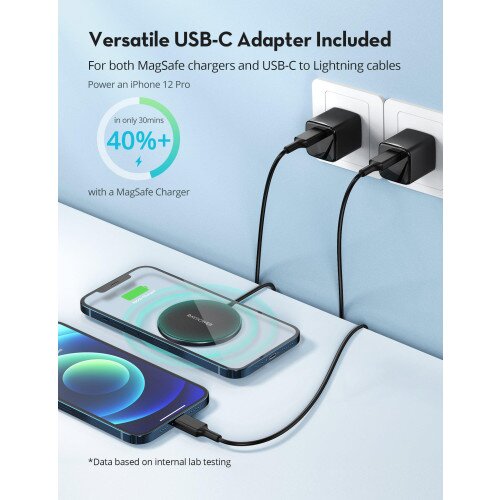 RAVPower RP-WC012 Magnetic Wireless Charger for iPhone 12/12 Pro Max/mini/AirPods Pro black