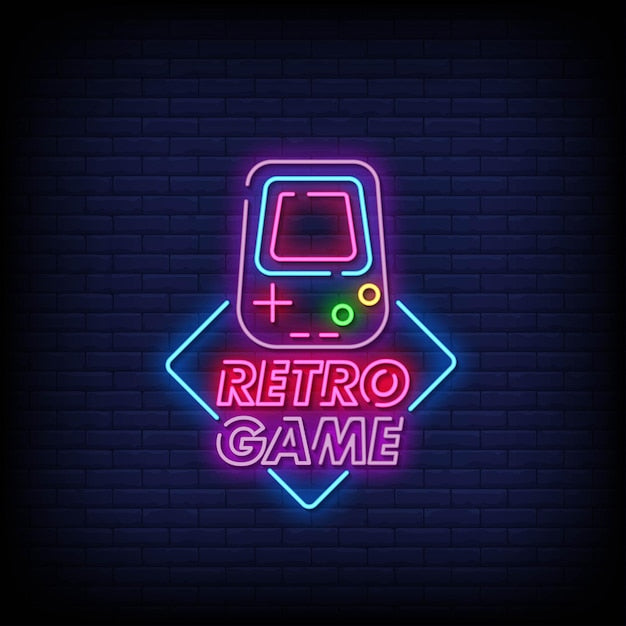 Gaming Neon Sign " Retro Game "