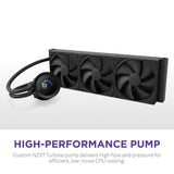 Nzxt Kraken Plus 360mm V2 Display and Radiator Fans AIO liquid Cooler - Black