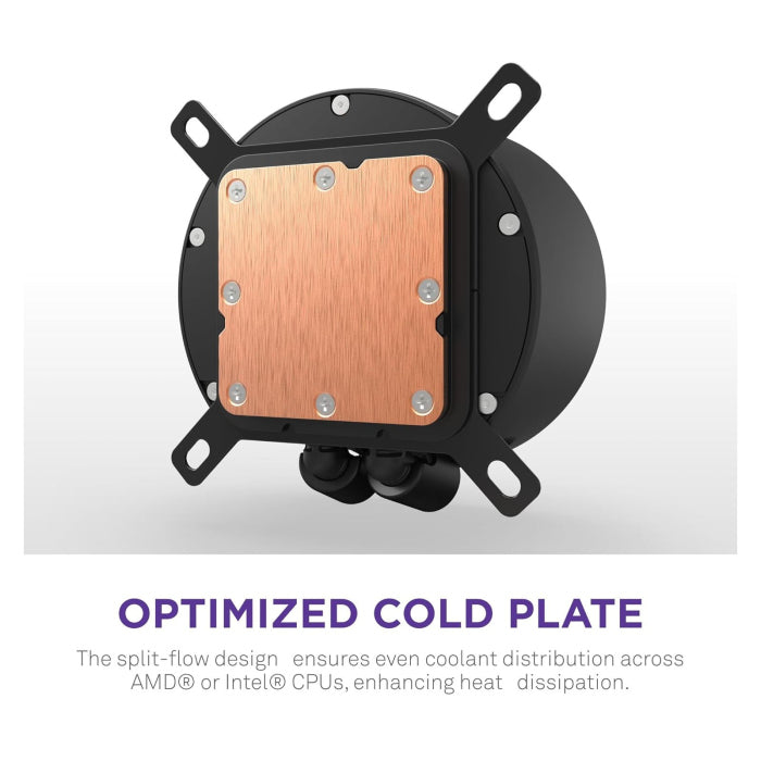 مبرد سائل NZXT Kraken Elite 240 RGB بحجم 240 ملم AIO مع شاشة IPS LCD مقاس 2.72 بوصة - أسود