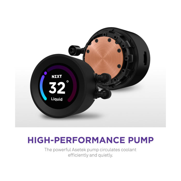 NZXT Kraken Elite 240 RGB 240mm AIO CPU Liquid Cooler With LCD Display - Black