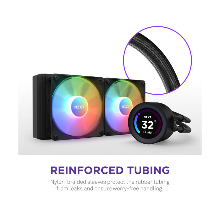 NZXT Kraken Elite 240 RGB 240mm AIO CPU Liquid Cooler With LCD Display - Black