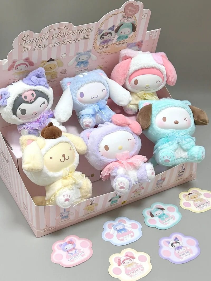 Sanrio characters Play with Kittens Series Plush Pendant (Blind Box) selling per piece - 2303512410106