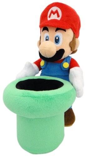 Mario Plush MARIO WITH WARP PIPE 22 cm