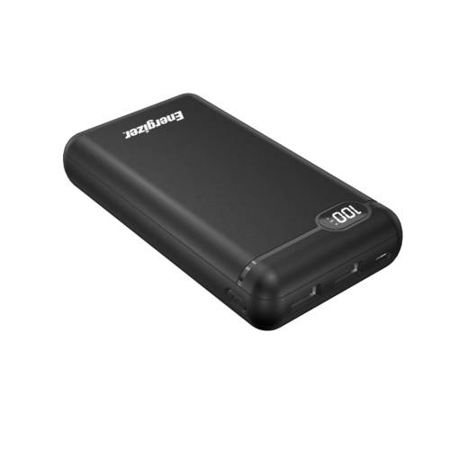 Energizer Ultimate 20000 mAh Power Bank, 22.5W,  Triple Output, with Power Delivery USB-C Output and Fast Charge, Dual Input, LCD Indicator, Black