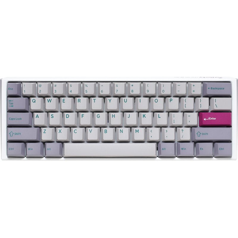 DUCKY ONE 3 MINI PBT HOT SWAP RedSwitch Cherry RGB Wired Mechanical Gaming Keyboard Arabic - Mist Grey