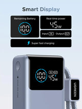 UGREEN Nexode Power Bank (10000mAh, 55W, 2 Ports, Built-in Cable - PB727