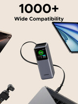 UGREEN Nexode Power Bank 20000mAh 165W with Retractable USB-C Cable - PB726