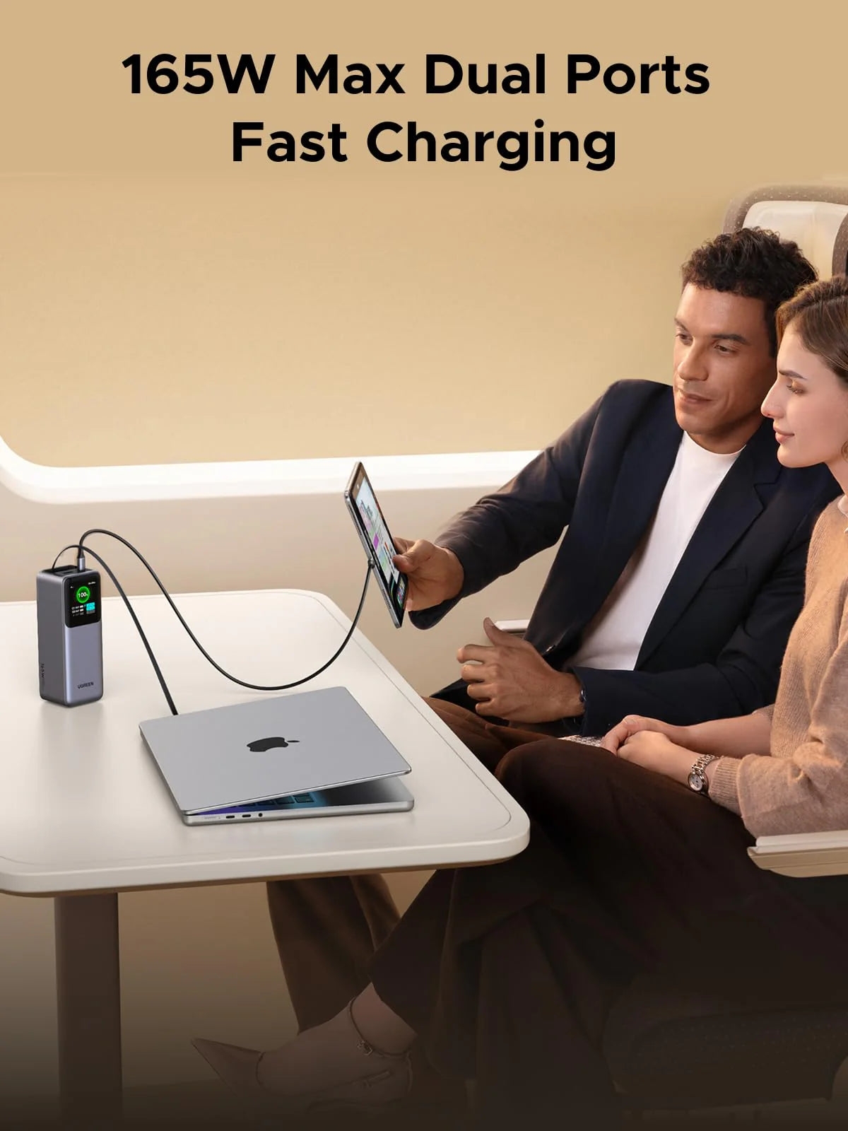 UGREEN Nexode Power Bank 20000mAh 165W with Retractable USB-C Cable - PB726