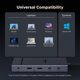 UGREEN 11 in 1 USB-C Docking Station 4K@60Hz HDMI, 100W PD, Gigabit Ethernet (CM639 - 45520)