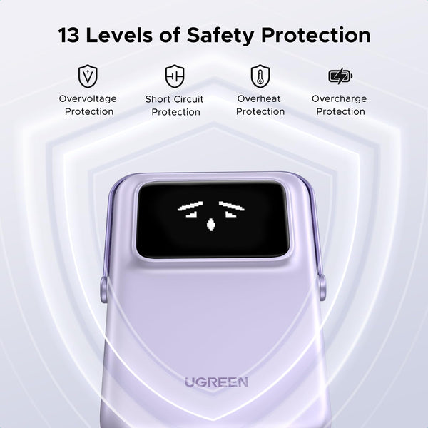 UGREEN Uno 10000mAhPD-20W Magnetic Wireless Qi2 15w Power Bank Purple