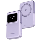 UGREEN Uno 10000mAhPD-20W Magnetic Wireless Qi2 15w Power Bank Purple