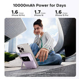 UGREEN Uno 10000mAhPD-20W Magnetic Wireless Qi2 15w Power Bank Purple