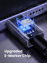 UGREEN Uno USB-C to USB-C PD Fast Charging Cable 5A Max Space Gray 1m 100w
