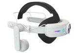 Gamax Meta Quest 3 Head Strap with 8000mAh battery , Dazzle light & Headphone - White
