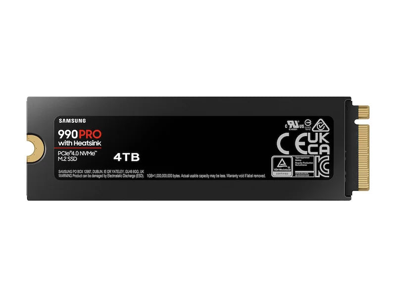 Samsung 990 Pro with heatsink PCle 4.0 NVMe M.2 SSD 4TB