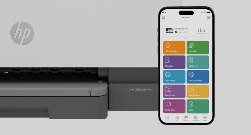 طابعة HP OfficeJet Pro 8123 متعددة الوظائف - سرعة طباعة 20 صفحة في الدقيقة / دقة 4800 نقطة في البوصة / مقاس A4 / منفذ USB / منفذ LAN / واي فاي / طابعة نفث حبر ملونة - 405W0C