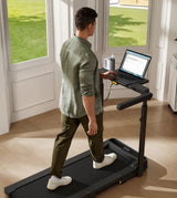 Kingsmith walking Pad & Treadmill MX10 with Max Speed 10km/h with 1HP Brushless Motor including Foldable Stand & Cup Holder - Black