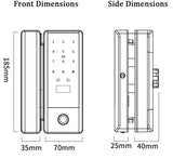 Glass Door Lock Model YG10S fit for Door thickness: 8-12mm(glass door),unlock by TTlock APP / Password / Fingerprint / card / key