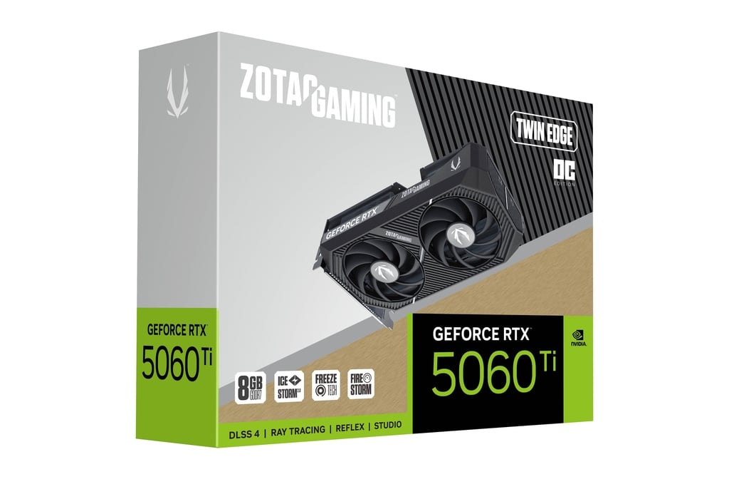 كرت الشاشة ZOTAC GAMING GeForce RTX 5060 Ti 8GB Twin Edge OC