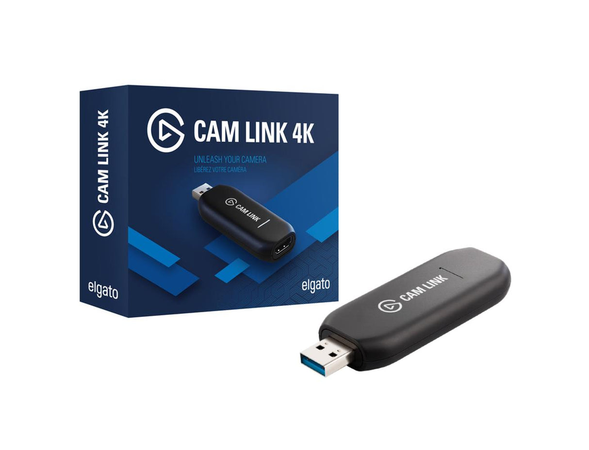 Elgato Cam Link 4K - Broadcast Live, Record via DSLR, Camcorder, or Action cam, 1080p60 or 4K at 30 fps, Compact HDMI Capture Device, USB 3.0 - Level Up
