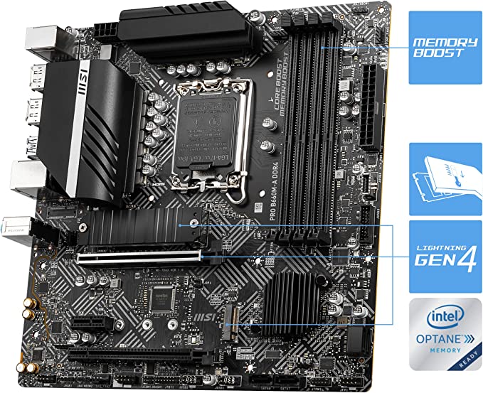 MSI PRO B660M-A DDR4 LGA 1700 MATX Motherboard