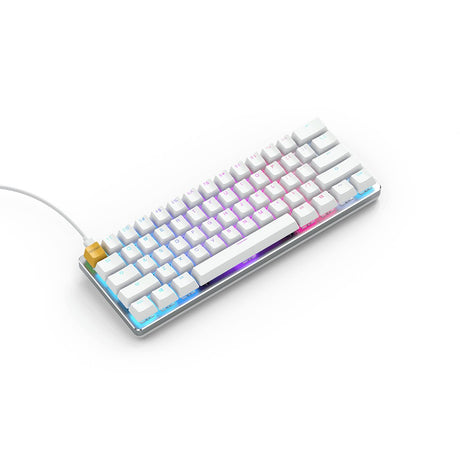 Glorious GMMK Compact Pre Built RGB Gaming keyboard - White - Level Up