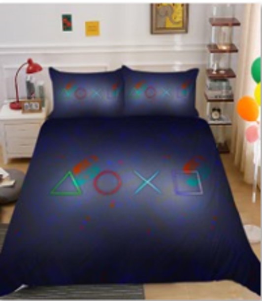 Playstation button Icons Creative Fashionable Unique Design Bed & Pillow Sheet