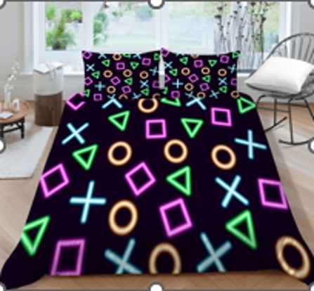 PS Joystic Icons Creative Fashionable Unique Design Bed & Pillow Sheet